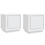 Bedside Cabinets 2 pcs White 44x35x45 cm Engineered Wood