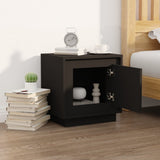 Bedside Cabinet Black 44x35x45 cm Engineered Wood - Side View