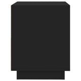 Bedside Cabinet Black 44x35x45 cm Engineered Wood - Low Angle