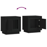 Bedside Cabinet Black 44x35x45 cm Engineered Wood - Extra Image