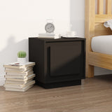 Bedside Cabinets 2 pcs Black 44x35x45 cm Engineered Wood - Side View