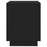 Bedside Cabinets 2 pcs Black 44x35x45 cm Engineered Wood - Low Angle