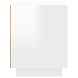 Bedside Cabinet High Gloss White 44x35x45 cm Engineered Wood - Low Angle