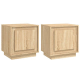 Bedside Cabinets 2 pcs Sonoma Oak 44x35x45 cm Engineered Wood - Front View