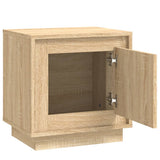Bedside Cabinets 2 pcs Sonoma Oak 44x35x45 cm Engineered Wood - Rear View