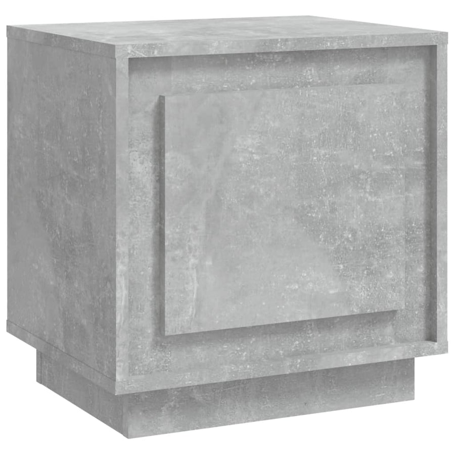 Bedside Cabinet Concrete Grey 44x35x45 cm Engineered Wood