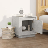 Bedside Cabinet Concrete Grey 44x35x45 cm Engineered Wood - Side View