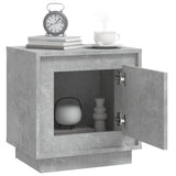 Bedside Cabinet Concrete Grey 44x35x45 cm Engineered Wood - 45-Degree Angle