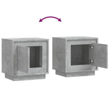 Bedside Cabinets 2 pcs Concrete Grey 44x35x45 cm Engineered Wood - Extra Image