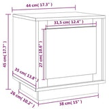 Bedside Cabinets 2 pcs Smoked Oak 44x35x45 cm Engineered Wood - Extra Image