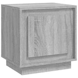 Bedside Cabinet Grey Sonoma 44x35x45 cm Engineered Wood - Front View