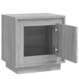 Bedside Cabinet Grey Sonoma 44x35x45 cm Engineered Wood - Rear View