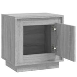 Bedside Cabinets 2 pcs Grey Sonoma 44x35x45 cm Engineered Wood - Rear View