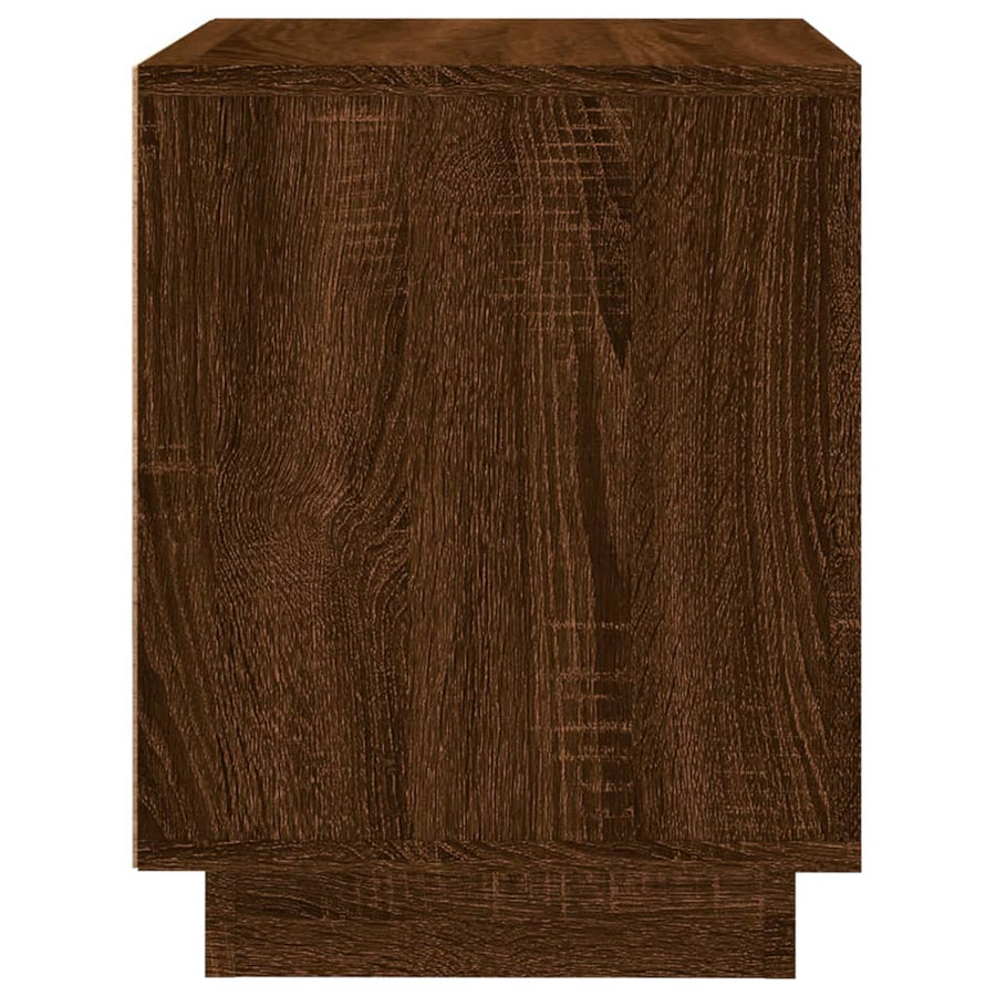 Bedside Cabinet Brown Oak 44x35x45 cm Engineered Wood