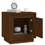 Bedside Cabinets 2 pcs Brown Oak 44x35x45 cm Engineered Wood - 45-Degree Angle