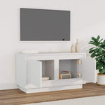 TV Cabinet White 80x35x45 cm Engineered Wood