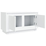 TV Cabinet White 80x35x45 cm Engineered Wood - Close-Up Angle