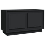 TV Cabinet Black 80x35x45 cm Engineered Wood - Front View