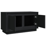 TV Cabinet Black 80x35x45 cm Engineered Wood - Close-Up Angle