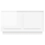 TV Cabinet High Gloss White 80x35x45 cm Engineered Wood