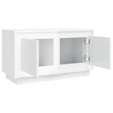 TV Cabinet High Gloss White 80x35x45 cm Engineered Wood