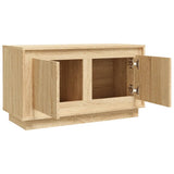 TV Cabinet Sonoma Oak 80x35x45 cm Engineered Wood - Close-Up Angle