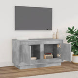 TV Cabinet Concrete Grey 80x35x45 cm Engineered Wood - Side View