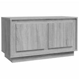 TV Cabinet Grey Sonoma 80x35x45 cm Engineered Wood - Front View