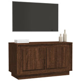 TV Cabinet Brown Oak 80x35x45 cm Engineered Wood - Top-Down View
