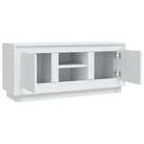 TV Cabinet White 102x35x45 cm Engineered Wood - Close-Up Angle