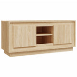TV Cabinet Sonoma Oak 102x35x45 cm Engineered Wood - Front View