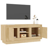 TV Cabinet Sonoma Oak 102x35x45 cm Engineered Wood - 45-Degree Angle