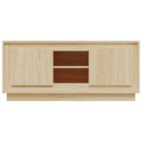 TV Cabinet Sonoma Oak 102x35x45 cm Engineered Wood - Rear View