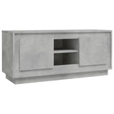 TV Cabinet Concrete Grey 102x35x45 cm Engineered Wood - Front View