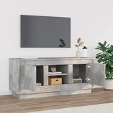 TV Cabinet Concrete Grey 102x35x45 cm Engineered Wood - Side View