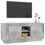 TV Cabinet Concrete Grey 102x35x45 cm Engineered Wood - Top-Down View