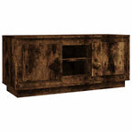 TV Cabinet Smoked Oak 102x35x45 cm Engineered Wood