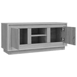 TV Cabinet Grey Sonoma 102x35x45 cm Engineered Wood - Close-Up Angle