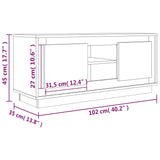 TV Cabinet Grey Sonoma 102x35x45 cm Engineered Wood - Extra Image