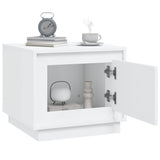 Coffee Table White 51x50x44 cm Engineered Wood - Top-Down View