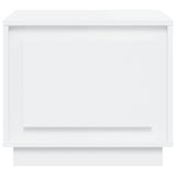 Coffee Table White 51x50x44 cm Engineered Wood - 45-Degree Angle