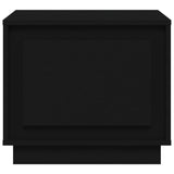 Coffee Table Black 51x50x44 cm Engineered Wood - 45-Degree Angle