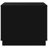 Coffee Table Black 51x50x44 cm Engineered Wood - Close-Up Angle
