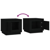 Coffee Table Black 51x50x44 cm Engineered Wood - Low Angle