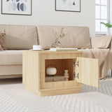 Coffee Table Sonoma Oak 51x50x44 cm Engineered Wood - Side View