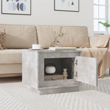 Coffee Table Concrete Grey 51x50x44 cm Engineered Wood - Side View