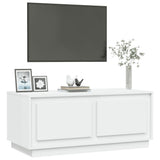 Coffee Table White 102x50x44 cm Engineered Wood - Top-Down View