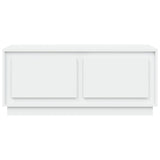 Coffee Table White 102x50x44 cm Engineered Wood - Rear View