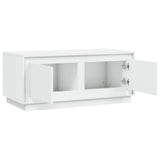 Coffee Table White 102x50x44 cm Engineered Wood - Close-Up Angle