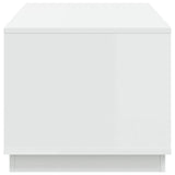 Coffee Table White 102x50x44 cm Engineered Wood